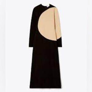 TORY BURCH colorblock circle sweater dress knit size small